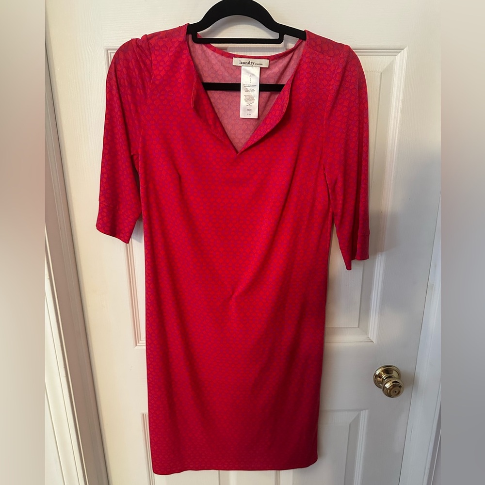 Laundry by Design Vibrant Pink 3/4 Sleeve Dress size 4